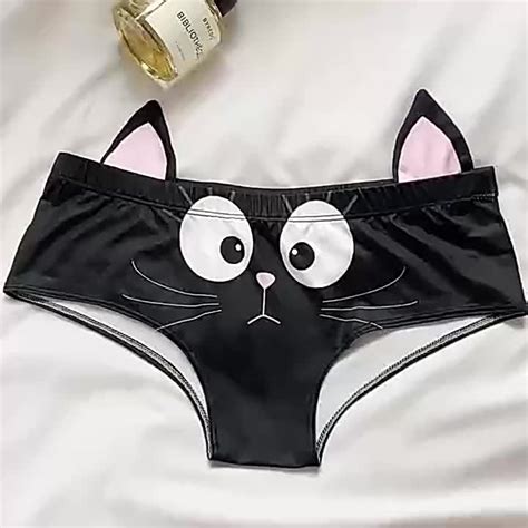 Fan Sweet Animal Printed Womens Panties 3d Stereo Ears Underwear Sexy
