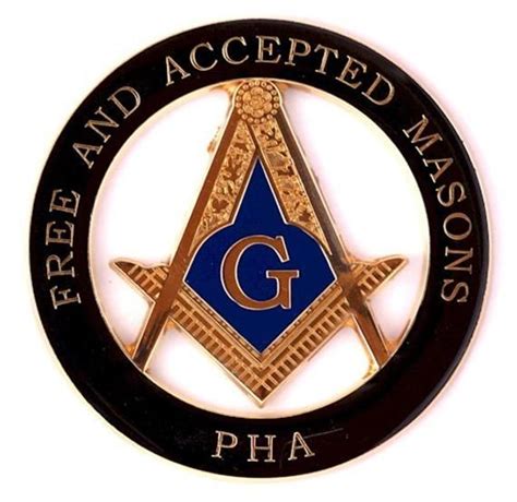 Prince Hall Free And Accepted Round Masonic Auto Emblem Etsy Car