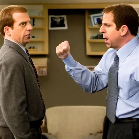 Character From The Office Toby Flenderson Punches Stable Diffusion