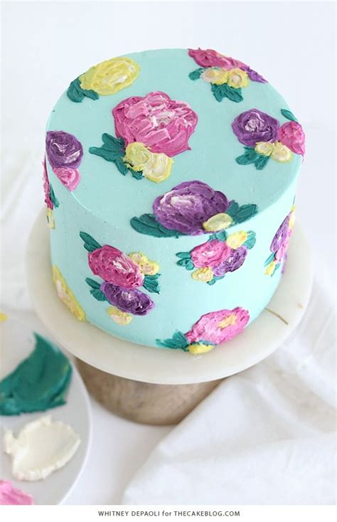 Painted Buttercream Flower Cake Buttercream Flower Cake Cake Cupcake Cakes