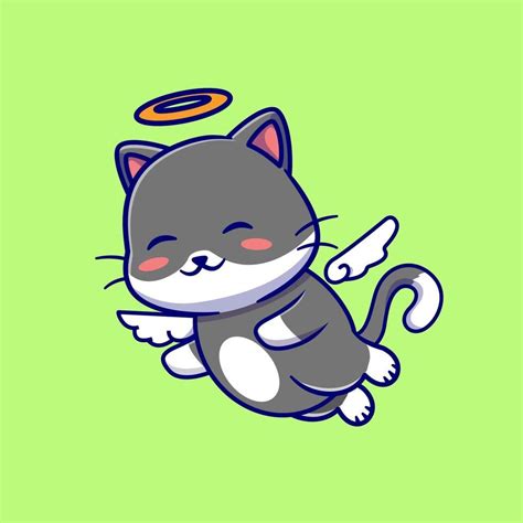 Download Cute Angel Cat Cartoon Illustration For Free Cartoon