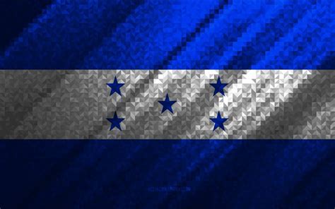 Download Wallpapers Flag Of Honduras Multicolored Abstraction