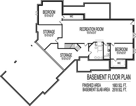Ranch House Floor Plans With Angled Garage 2500 Sq Ft Bungalow 3