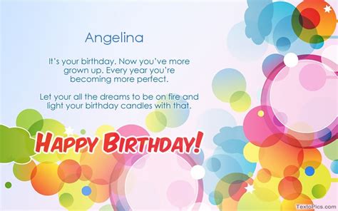 Happy Birthday Angelina Pictures Congratulations