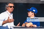 Flavio Briatore(ITA) Benetton F1 Boss and Ligier driver Olivier Panis ...