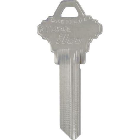 Hillman Nickel 239 Schlage Brass Houseentry Key Blank In The Key