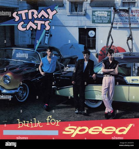 Built For Speed Stray Cats Vintage Vinyl Album Cover Stock Photo