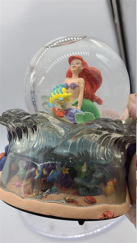 Vintage Disneys The Little Mermaid Snowglobe Etsy