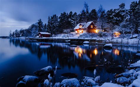 Winter Hd Nature Night Wallpapers Wallpaper Cave