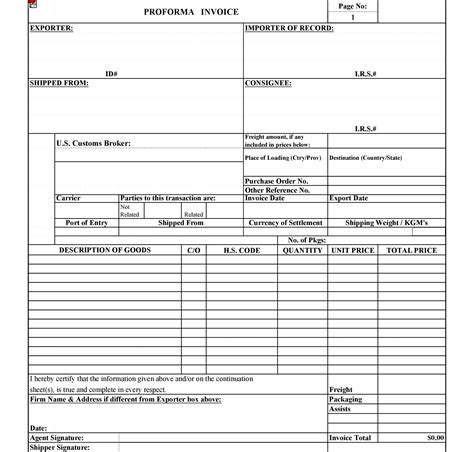 Free Proforma Invoice Templates Excel Word Pdf Templatearchive