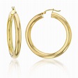 Decadence - 14k Yellow Gold Solid Polished Hoop Earrings for Women ...