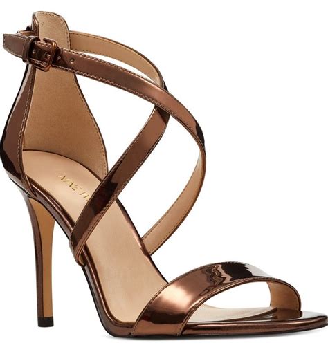 nine west mydebut strappy sandal women womens sandals sandals bronze heels