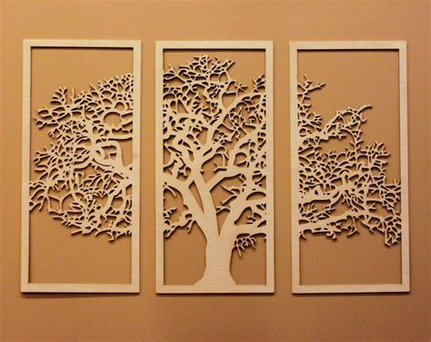 Decorative Wall Panel Tree Ornamental Laser Cut Panels Vector Etsy