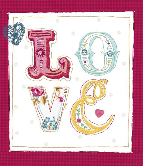 Love Beautifully Embellished Valentines Day Greeting Card Cards