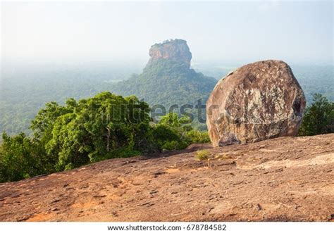 Sigiriya Rock Sinhagiri Lion Rock Aerial Stock Photo 678784582