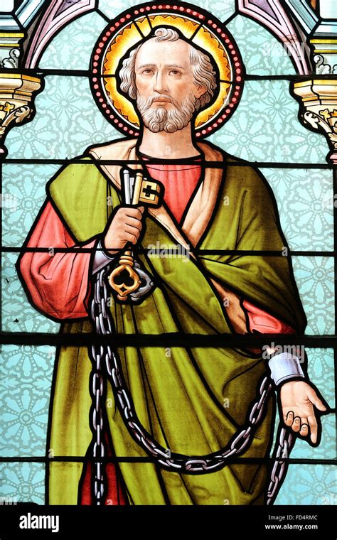 Saint Peter Holding The Keys Of Heaven Stock Photo Alamy