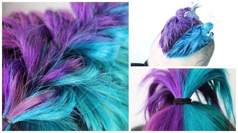 Half Blue Half Purple Hair Diy Youtube