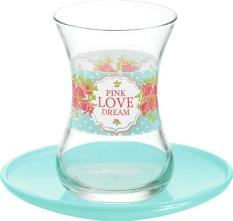 Lav Turkish Tea Glass Set Turquoise Love Dream Pcs Online Turkish
