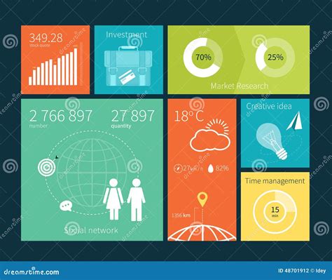 Vector User Interface Infographic Template Stock Vector Illustration