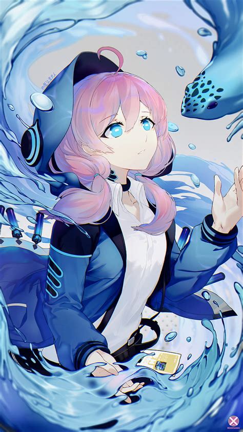 Online Crop Hd Wallpaper Anime Anime Girls Pink Hair Blue Eyes