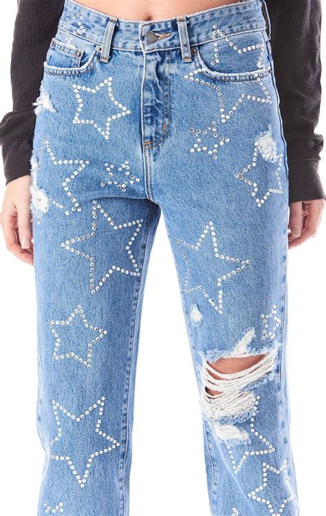 Hermia Peyton Rhinestone Star Jean Lf Stores Bedazzled Jeans