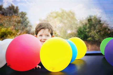 Gambar Balon Anak Laki Laki Perayaan Anak Warna Kesenangan Masa