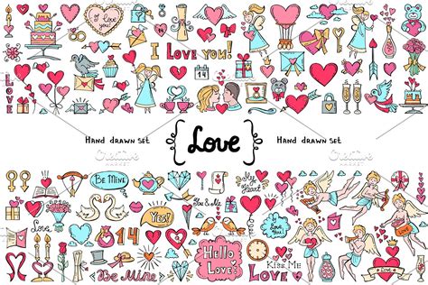 Vector Set With Love Doodles Creative Daddy