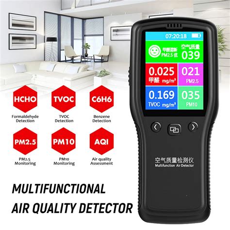 Portable Air Quality Monitor Pm25 Pm10 Detector Formaldehyde Hcho Tvoc