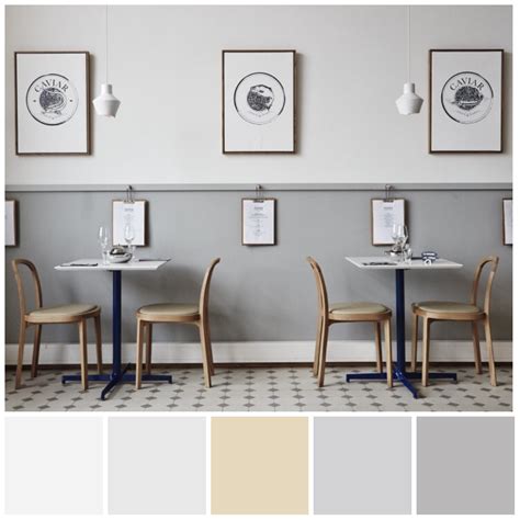 Subtle Grey Colour Scheme Is Relieved By The Light Oak Thonet Style
