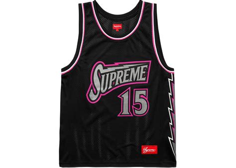 Supreme Bolt Basketball Jersey Black Springsummer 2018