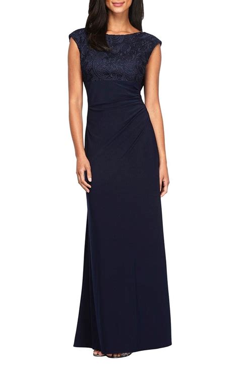 Alex Evenings Ruched Column Gown Regular And Petite Nordstrom