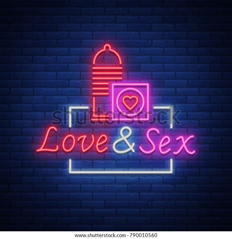 Sex Shop Neon Sign Logo Illustration Stock Illustration 790010560