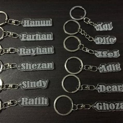 Jual Gantungan Kunci Custom Laser Cutting Akrilik 3mm Souvenir Di