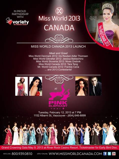 Miss World Canada 2013 Launch Luisa Marshall
