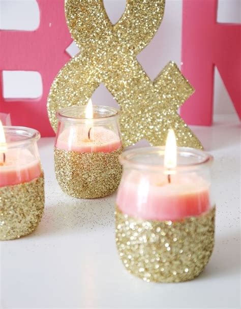 39 Colorful Glitter Diys To Add Sparkle To Your Life Glitter Candles