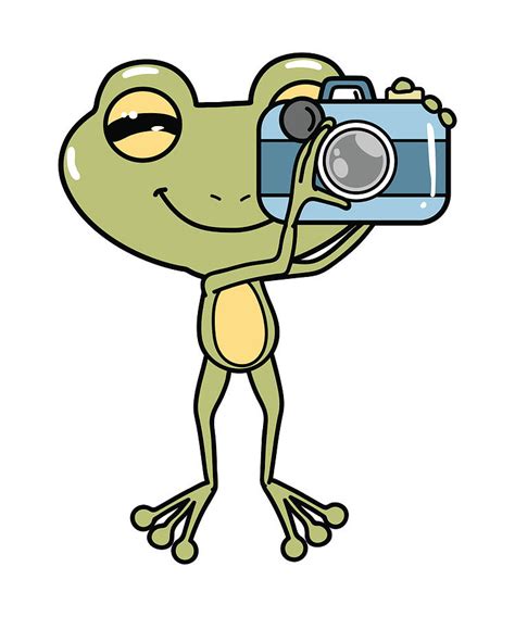 Frog As Photographer With Camera Painting By Markus Schnabel