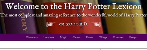 The Harry Potter Lexicon Is Back The Rowling Library