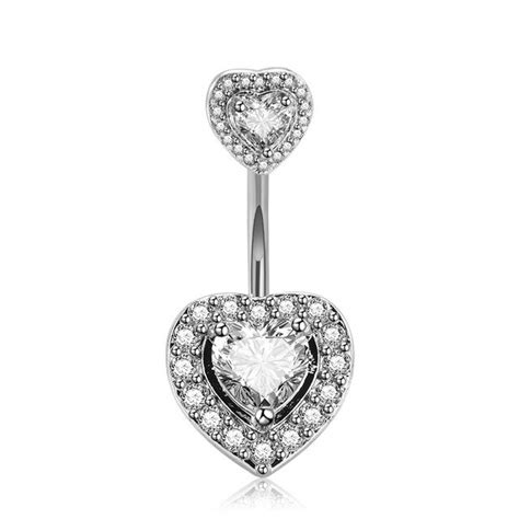 Sexy Dangling Navel Belly Button Rings Belly Piercing Crystal Surgical