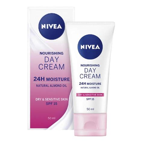 Nivea Face Cream Rich Moisturiser For Dry And Sensitive Skin Spf15 Ocado