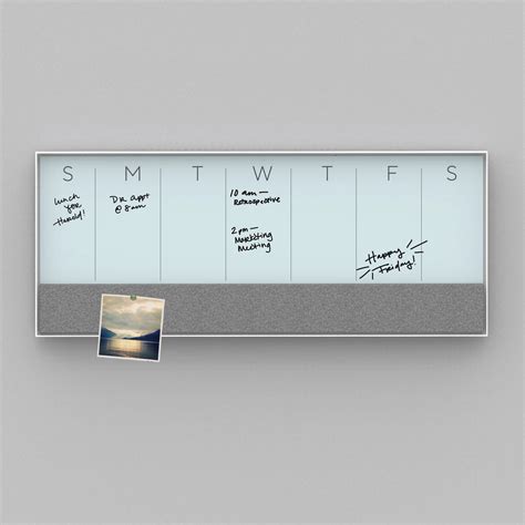 U Brands Magnetic Weekly Calendar Glass Dry Erase Board Only For Use