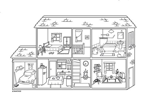 Desenho De Casa Planta E Construção