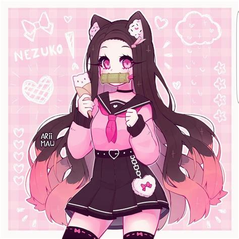 Cute Gambar Anime Nezuko Kawaii Pin On Kimetsu No Yaiba Want To