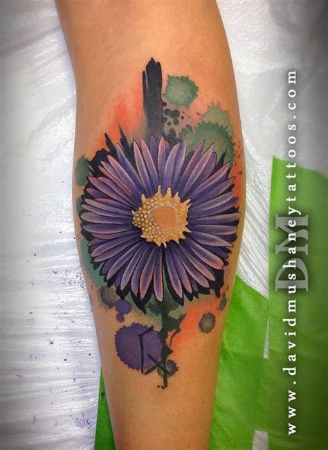 Abstract Watercolor Style Flower By David Mushaney Tattoonow