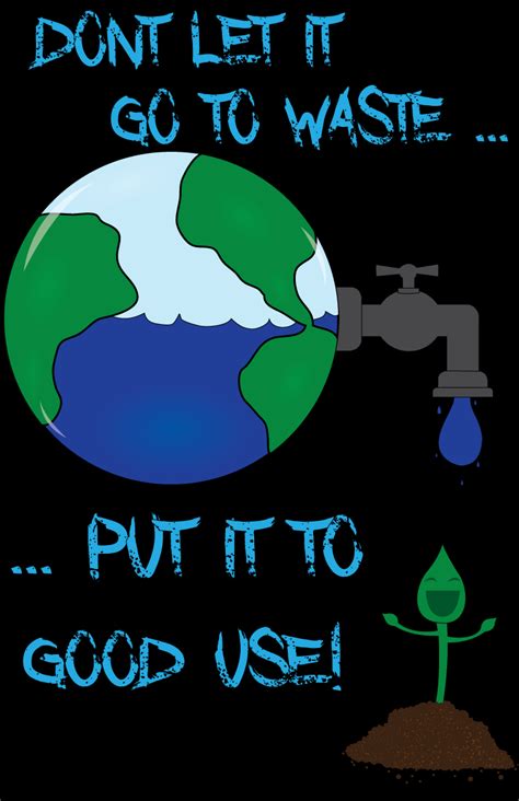 Poster Save Water Penggambar