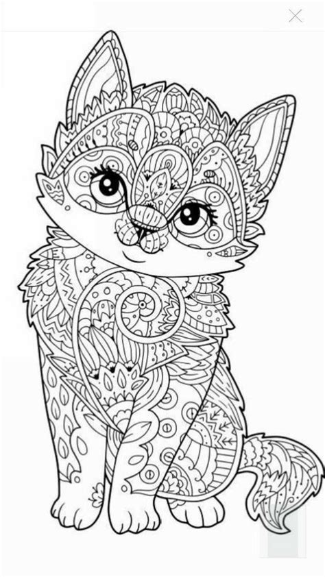The mandala kitten coloring page also available in pdf file. Kleurplaat Kitten Mandala