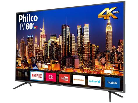 Smart TV 4K LED 60 Philco PTV60F90DSWN Wi Fi 3 HDMI 2 USB Smart TV