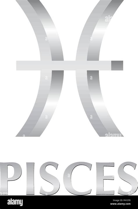 Astrological Symbol Of Sign Pisces Vector Illustration Stock Vector