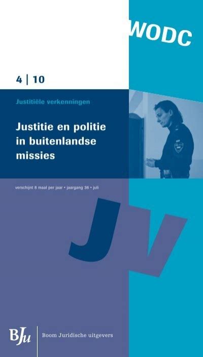 Justitie En Politie In Buitenlandse Missies 4 10 Hiil