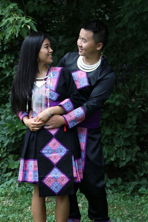 Matching couple's Hmong Outfit | Couple outfits, Matching couples, Hmong