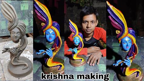 How To Make Krishna Murti Krishna Idol Making At Home Krishna Idol